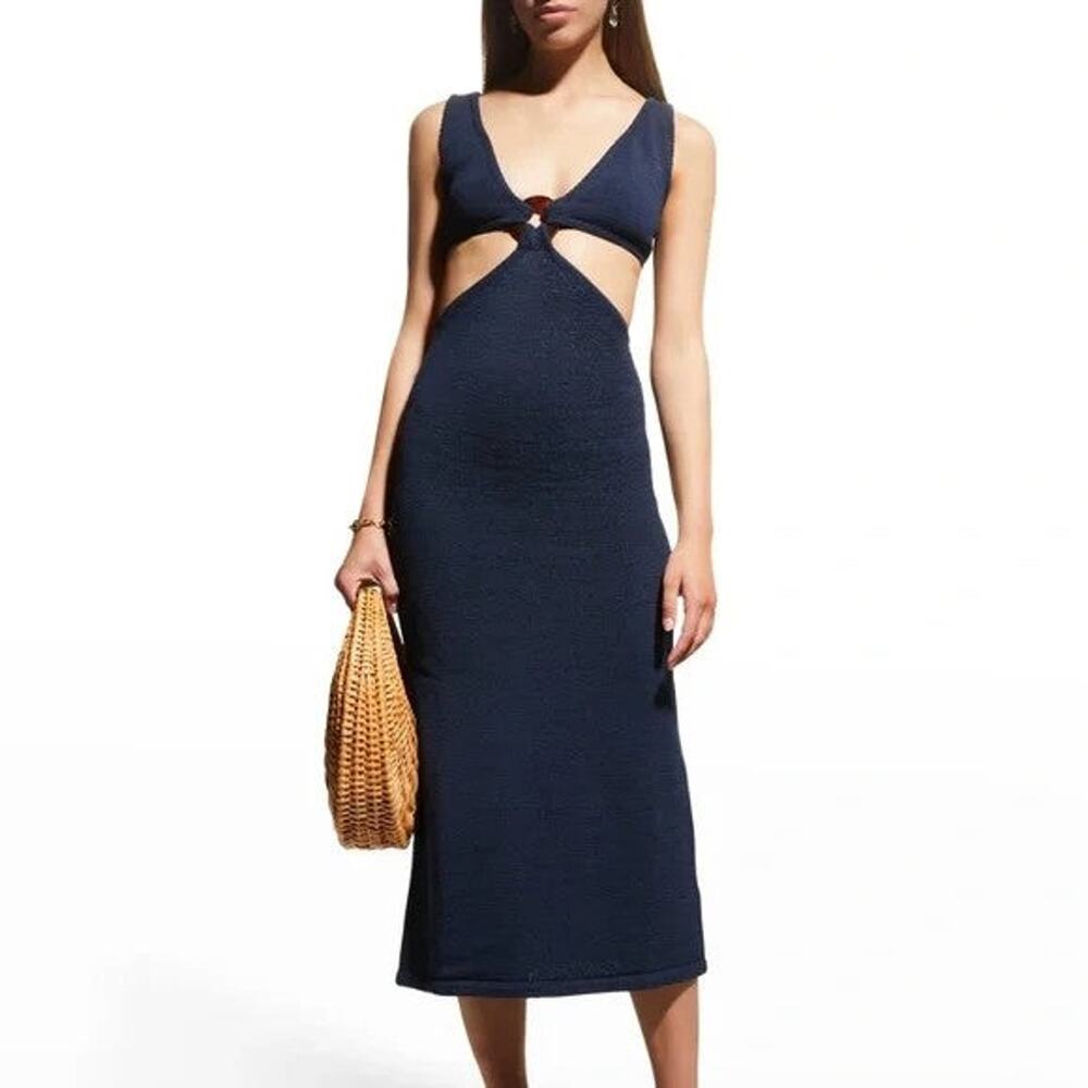 Cult Gaia Bank Knit Dress in Ink - S